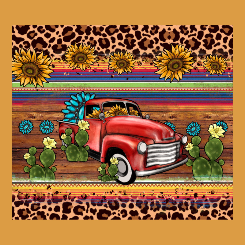 Truck Sunflower Leopard Urban Heavy Tee by AdoDesignShop | Teevron