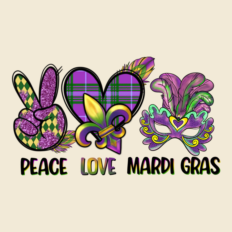 Peace Love Mardi Gras Premium Hoodie by CowGirlArtShop | Teevron