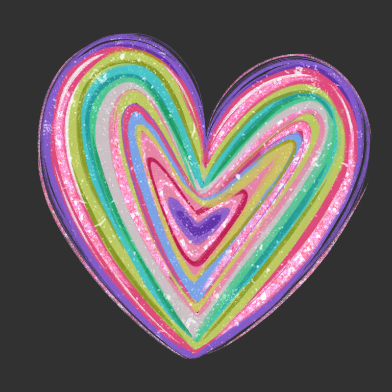 Valentine's Day Colorful Heart Urban Heavy Tee by MaliasSmallBusiness | Teevron