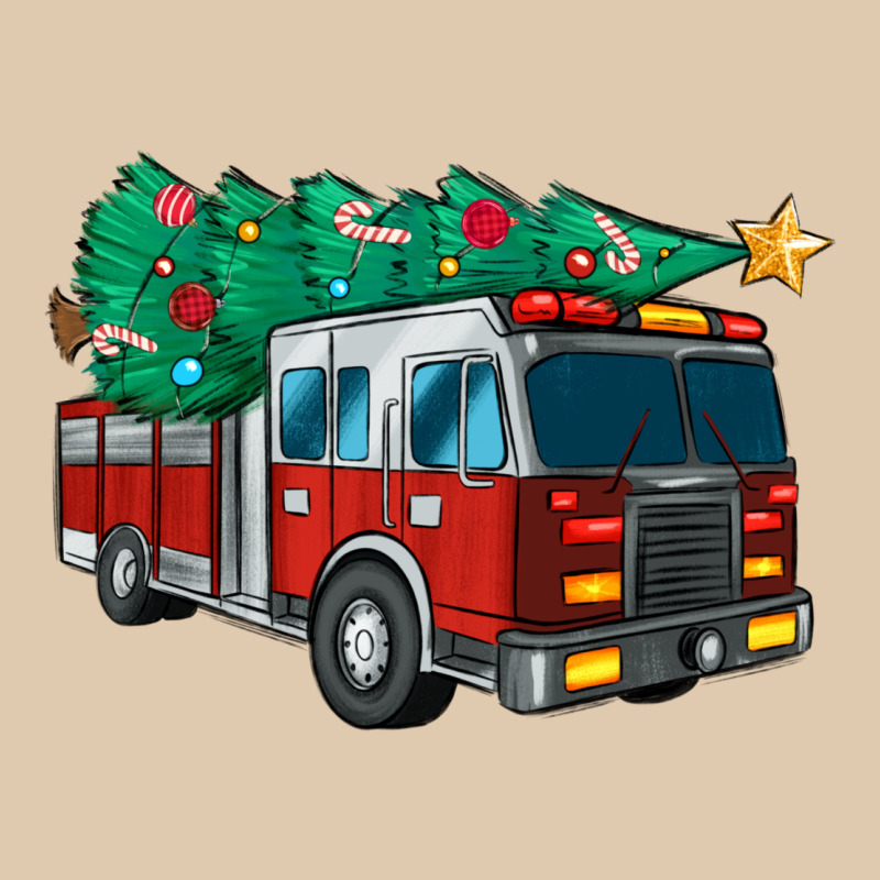 Christmas Fire Truck Heavyweight Sweatshirt by MaliasSmallBusiness | Teevron