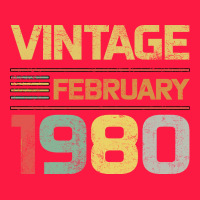 Born In 1980 Vintage February Zipper Hoodie | Teevron