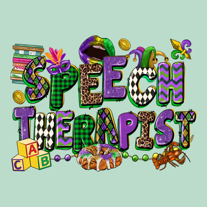 Speech Therapist Mardi Gras Cowgirl Premium Hoodie by CowGirlArtShop | Teevron