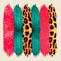 Colored Leopard And Wood Patterned Western Brush Strokes Premium Tee | Teevron