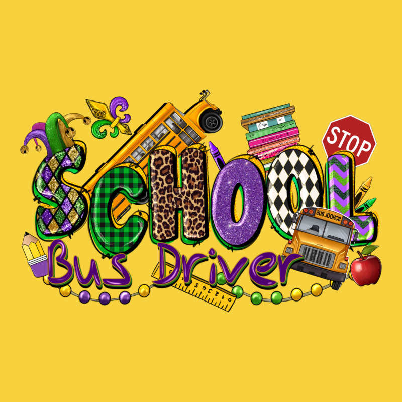 School Bus Driver Mardi Gras Premium Sweatshirt by CowGirlArtShop | Teevron
