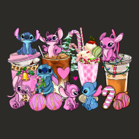 Stitch And Lilo Pink Christmas Coffee Cups Heavy Core Tee | Teevron