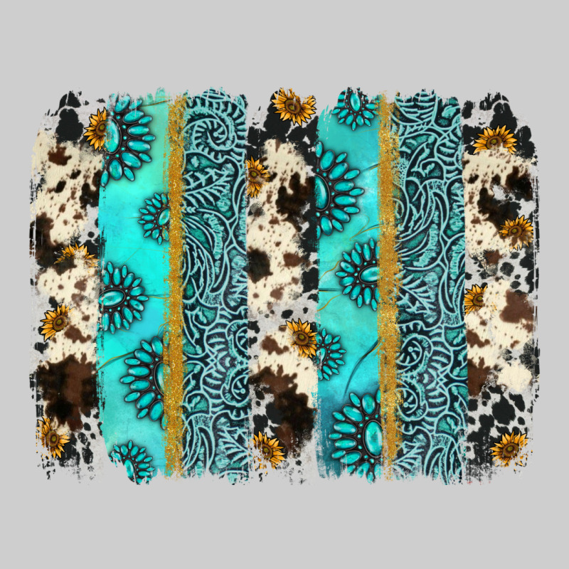 Gemstone Sunflower Cowhide Brushstroke Premium Tee by AdoDesignShop | Teevron