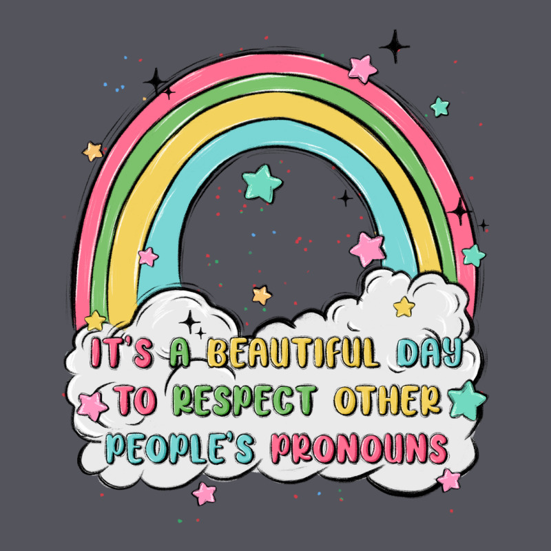 Beautiful Day To Respect Pronouns Vintage Hoodie by MaliasSmallBusiness | Teevron