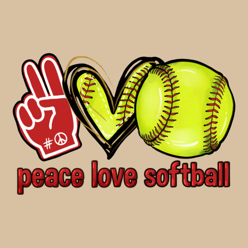Peace Love Softball Heavyweight Hoodie by HowdyJamesFarm | Teevron