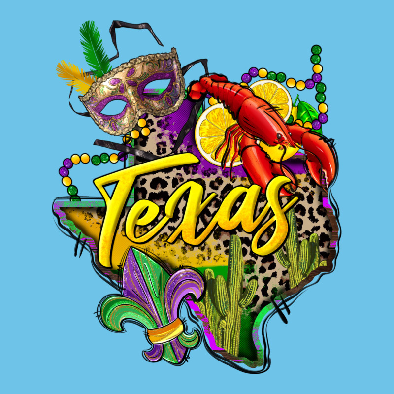 Texas Map Mardi Gras Premium Sweatshirt by CowGirlArtShop | Teevron