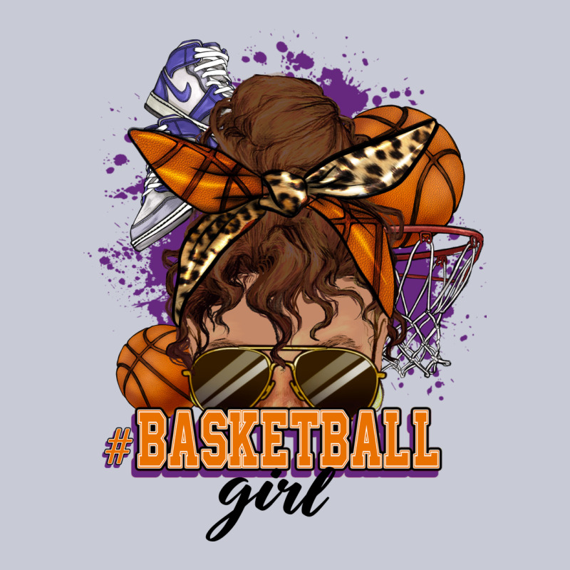 Messy Bun Basketball Girl Heavyweight Hoodie by HowdyJamesFarm | Teevron