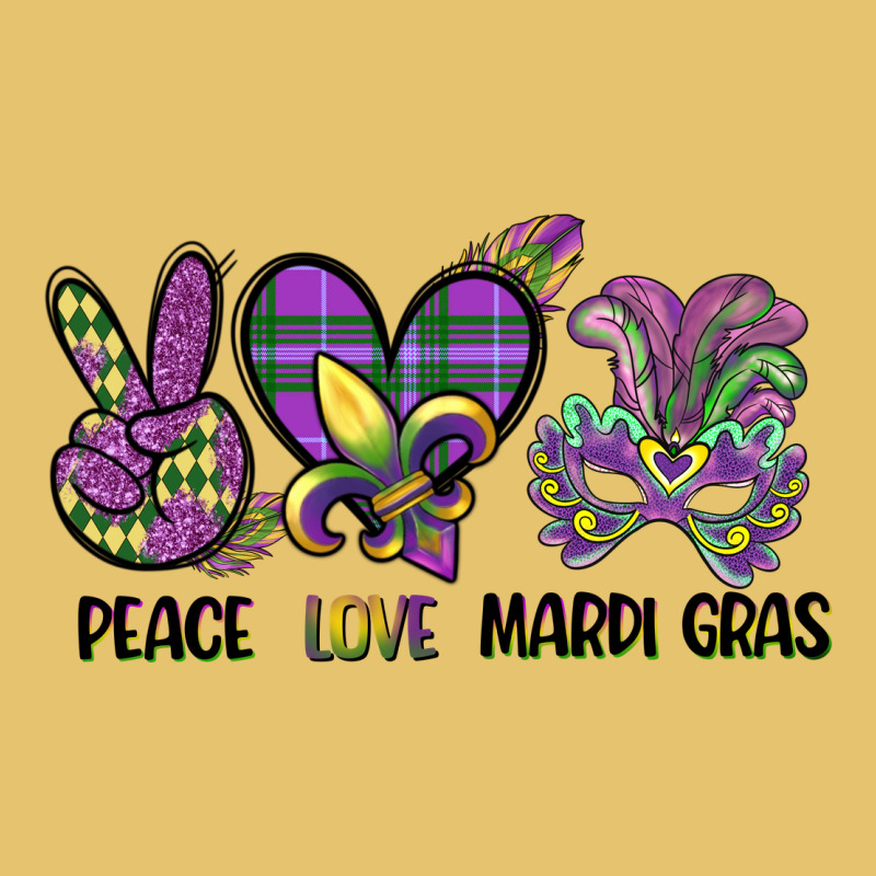Peace Love Mardi Gras Premium Sweatshirt by CowGirlArtShop | Teevron