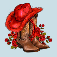 Valentines Day Cowboy Boots Red  And Roses Ladies Tee | Teevron