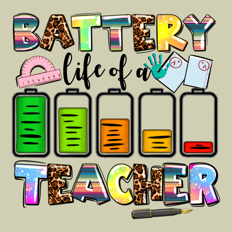 Battery Life Of A Teacher Heavy Core Tee by AdoDesignShop | Teevron