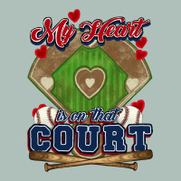 My Heart Is On That Court Baseball Heavyweight Hoodie | Teevron