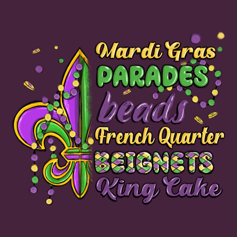 Mardi Gras Parades Beads French Quarter Beignets K Classic Tee by MaliasSmallBusiness | Teevron