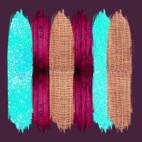 Colored Farm Life Purple Wood Jute Cyan Glitter Brush Strokes Premium Tee | Teevron