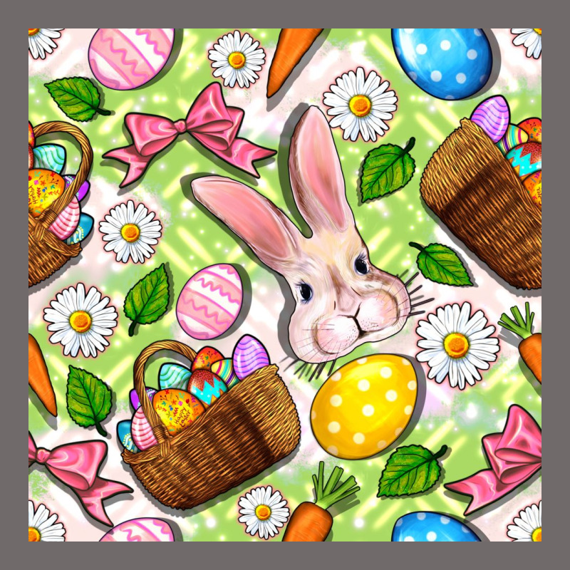 Easter Hamper With Bunny Seamless Pattern Urban Hoodie by BundleAndBundleShop | Teevron