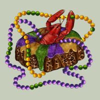 Mardi Gras Craw Fish King Cake With Leopard Ladies Tee | Teevron