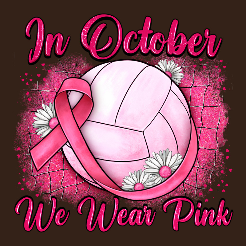 In October We Wear Pink Breast Cancer Valleybal Heavy Core Tee by JahusDesignShop | Teevron