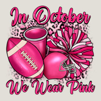 In October We Wear Pink Cheer With Football Breast Heavy Core Tee | Teevron