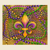 Mardi Gras Fleur De Lis Ladies Tee | Teevron