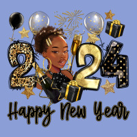 2024 Happy New Year Black Woman Long Sleeve Tee | Teevron