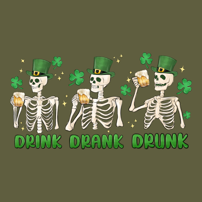 Drink Drank Drunk St. Patricks Day Skeletons Vintage Tee by MaliasSmallBusiness | Teevron