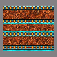 Tooled Leather And Aztec Heavyweight Hoodie | Teevron