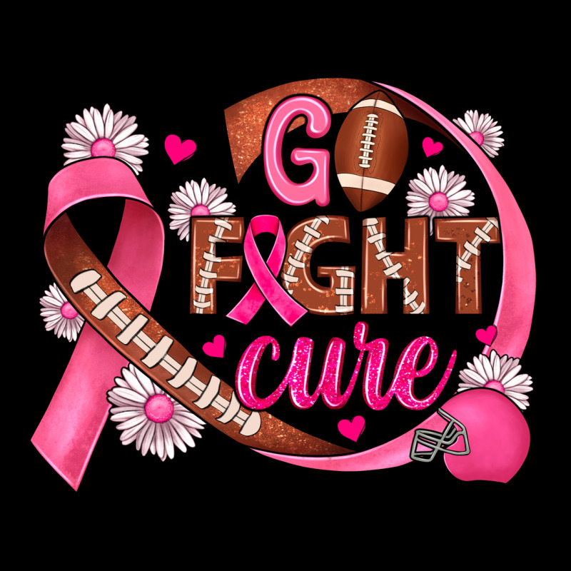 Breast Cancer Go Fight Cure Football Heavy Core Tee by JahusDesignShop | Teevron