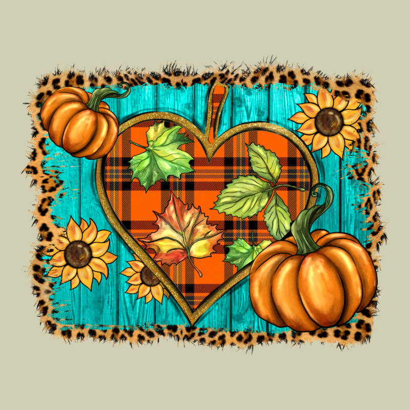 Fall Pumpkins And Sunflowers Heart Heavy Core Tee by BarkalooDesign | Teevron