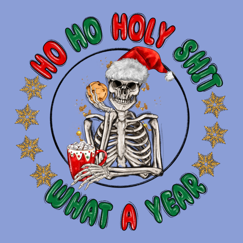 Ho Ho Holly Shit Skeleton Santa Long Sleeve Tee by MaliasSmallBusiness | Teevron