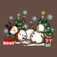 Christmas Snowmen With Wine Long Sleeve Tee | Teevron