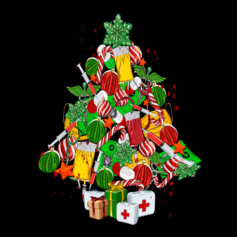 Nurse Christmas Tree Long Sleeve Tee by MaliasSmallBusiness | Teevron