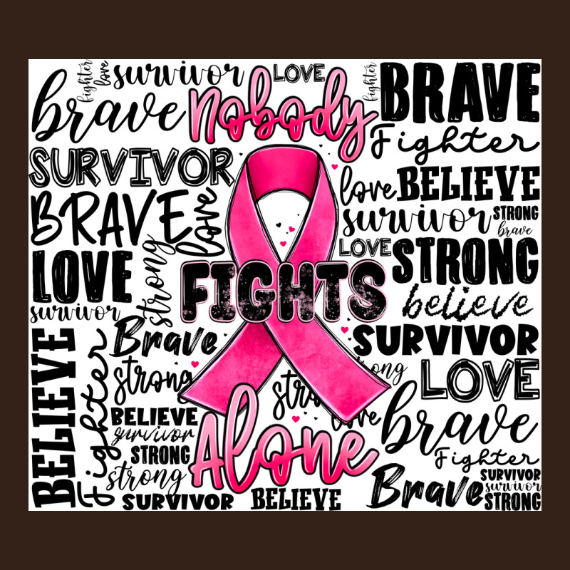 Breast Cancer Nobody Fights Alone Heavy Core Tee by JahusDesignShop | Teevron