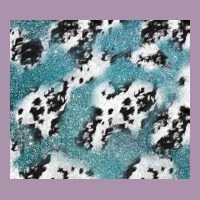 Teal Glitter And Cowhide Heavyweight Hoodie | Teevron