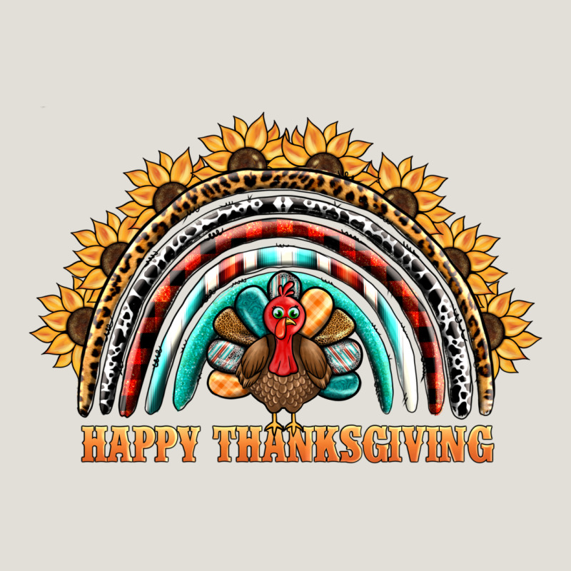 Happy Thanksgiving Rainbow Heavy Core Tee by BarkalooDesign | Teevron