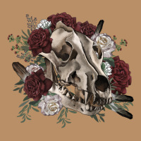 Floral Boho Wolf Skull Vintage Hoodie | Teevron