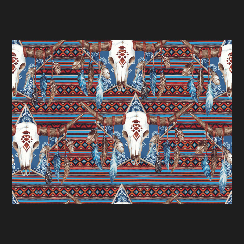 Bull Skull Pattern Classic Tee by CowhideDigitalArt | Teevron