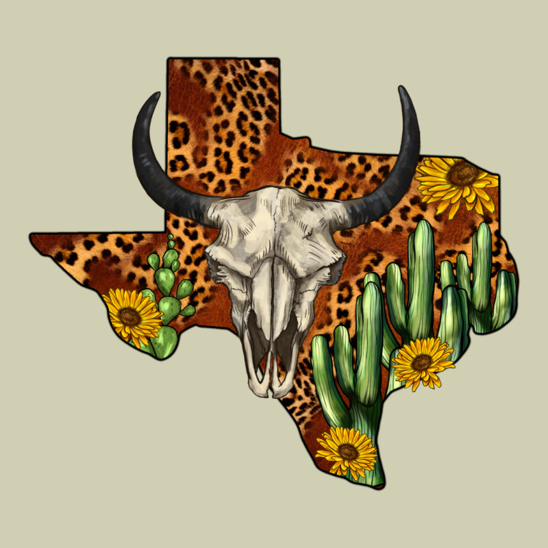 Bull Skull Texas Map Western Heavy Core Tee by BarkalooDesign | Teevron