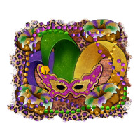 Mardi Gras Mask King Cake Ladies Tee | Teevron