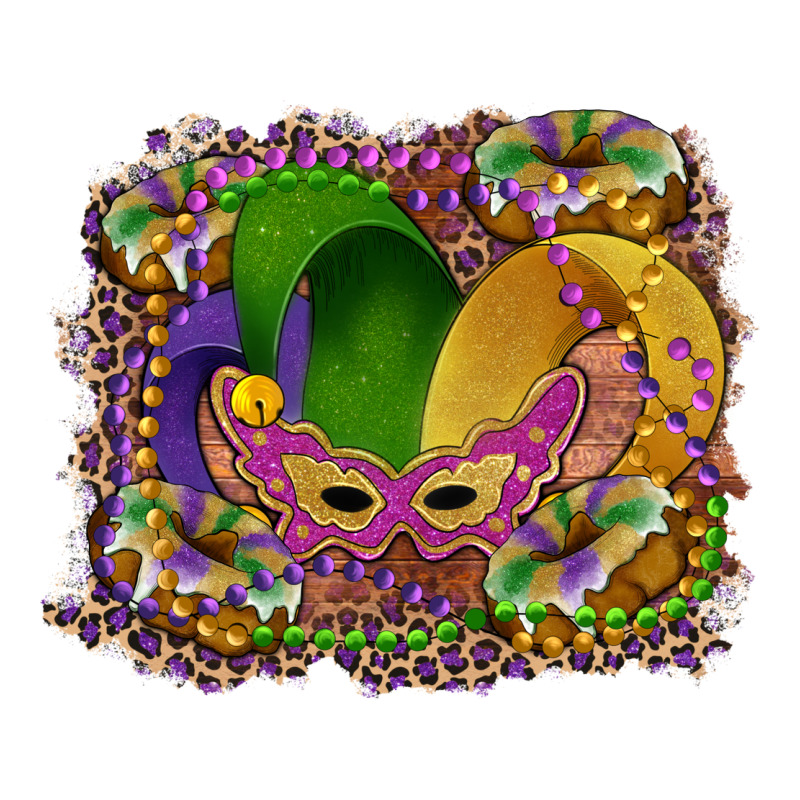Mardi Gras Mask King Cake Ladies Tee by RanaPortraitStore | Teevron