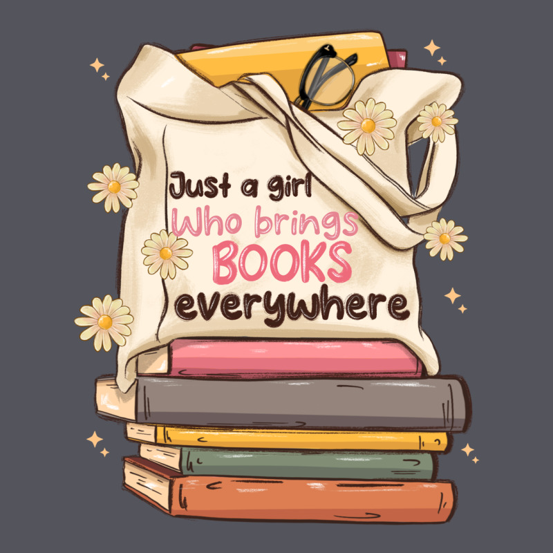 Just A Girl Who Brings Books Everywhere Vintage Hoodie by MaliasSmallBusiness | Teevron