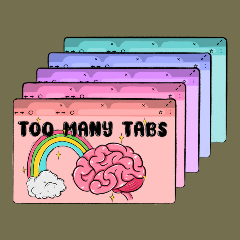Too Many Tabs Vintage Hoodie by MaliasSmallBusiness | Teevron