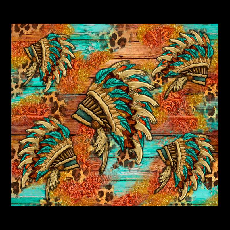 Indian Headdress Pattern Tumbler Ladies Tee by HRA Design Shop | Teevron