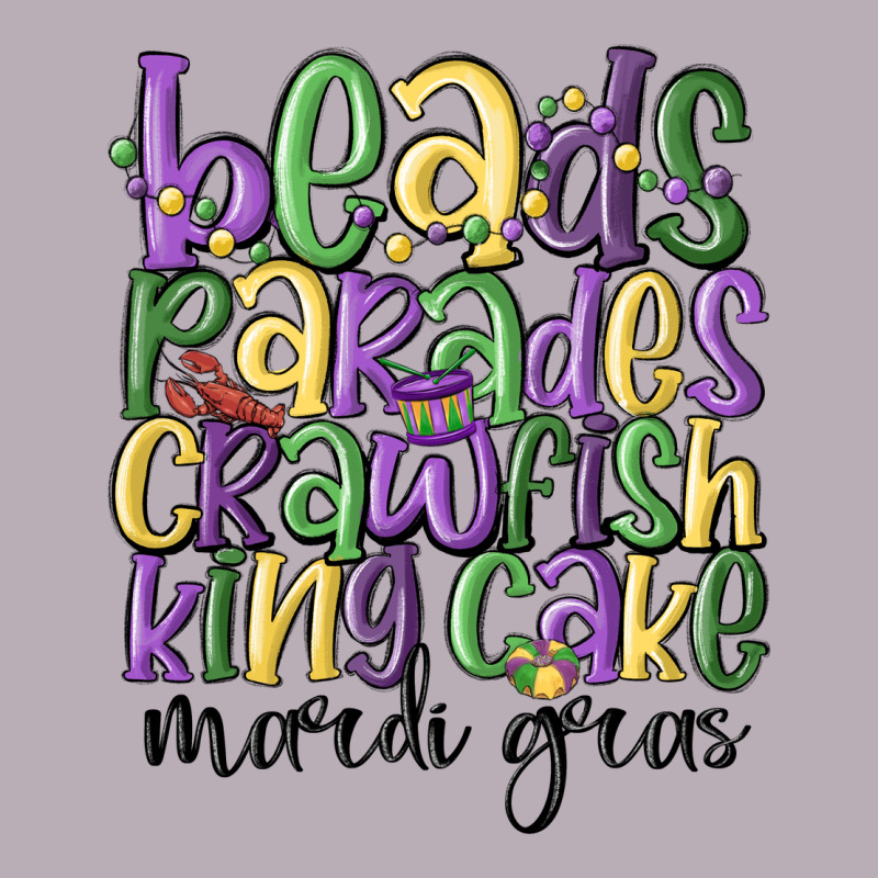 Beads Parades Crawfish King Cake Mardi Gras Vintage Tee by MaliasSmallBusiness | Teevron