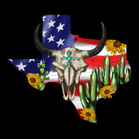 Bull Skull Texas Map American Playng Heavy Core Tee | Teevron