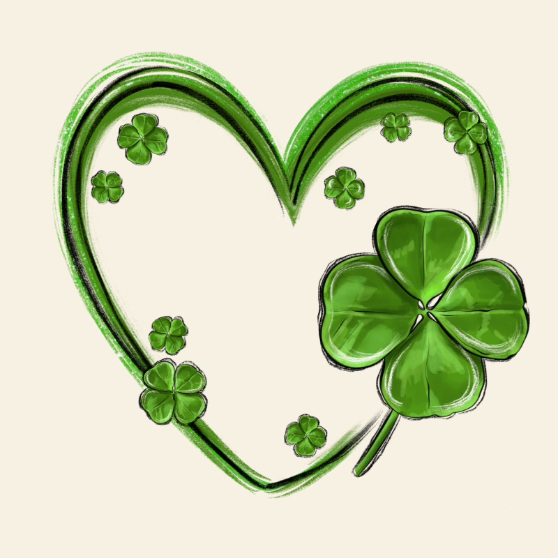 St Patricks Day Shamrock Heart Vintage Tee by MaliasSmallBusiness | Teevron