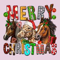 Merry Christmas Horses Ladies Tee | Teevron