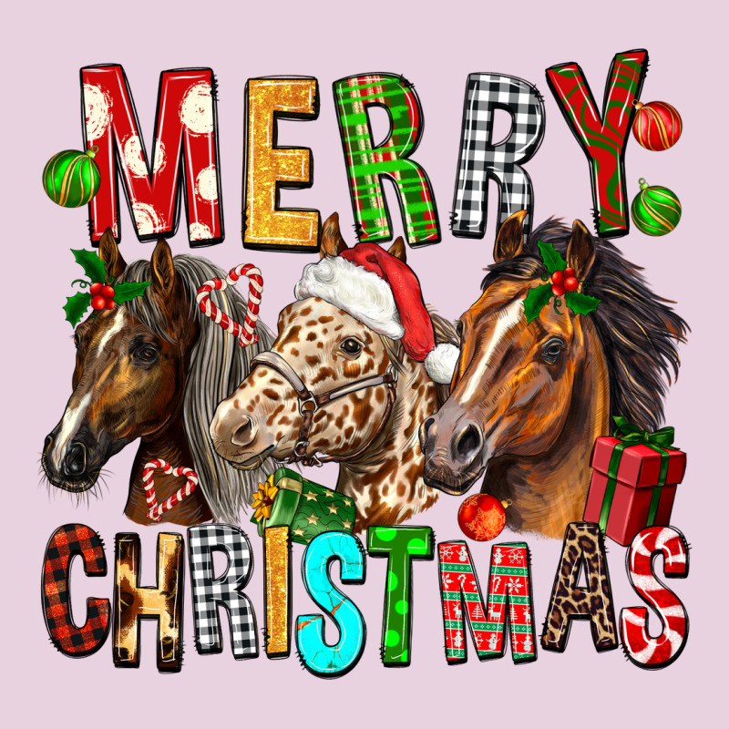 Merry Christmas Horses Ladies Tee by FaDigitalArtStudio | Teevron