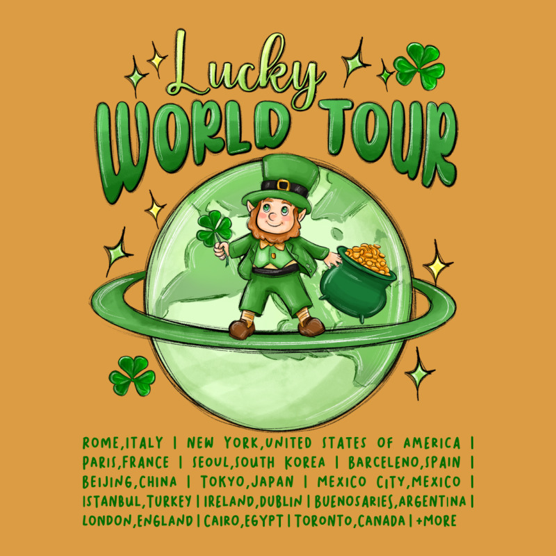 Lucky World Tour St. Patrick's Day Urban Heavy Tee by MaliasSmallBusiness | Teevron